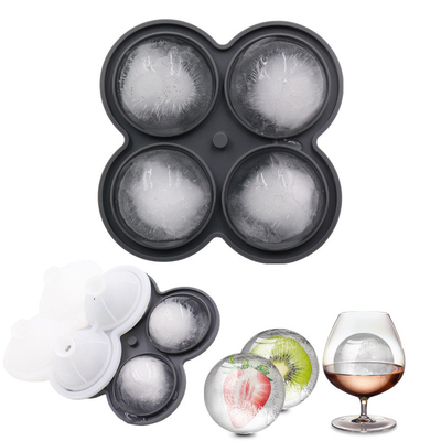 Caixa de cubos de gelo, moldes de cubos de gelo de 2,5 polegadas, 2 cavidades de silicone rosa e 2 fabricantes de bolas de gelo de diamantes, forma de grande cubos de gelo de liberação fácil para refrigeração de coquetéis, uísque, bourbon e suco caseiro