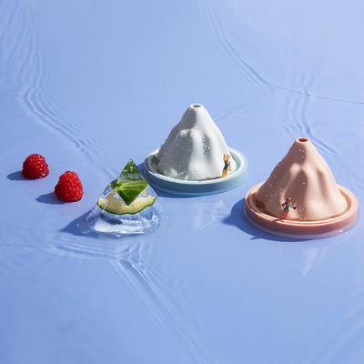 Roll Over Image To Zoom In Moldes de Cubo de Gelo, Cocktail Ice Cube Tray, Silicone Ice Mountain em forma de Molde de Gelo Mould de Montanha de Neve