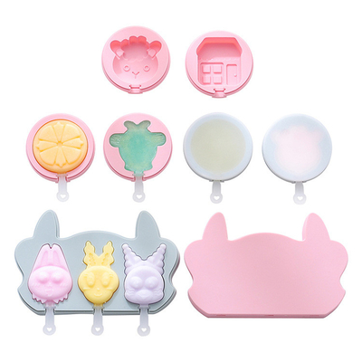 Molde de gelados de silicone, mini molde de gelados para crianças Formas bonitas de bebê Molde de gelados de silicone livre de BPA Molde de sorvete reutilizável