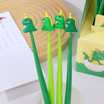Cute Dinosaur Black Ink Pens,Cartoon Fun Kawaii Writing Gel Pens Para Crianças Fornecimento Escolar de Escritório,16pcs Set (Cute Dinosaur)