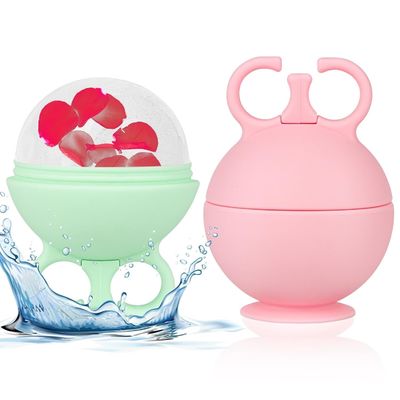 Rolo de Gelo de Silicone para o Rosto Terapia Fria Massajador Facial para Inchaço Acne Vermelhidão Sem BPA Ferramenta de Cuidados com a Pele OEM Verde Menta