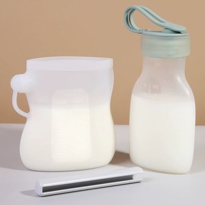 qualidade Sacos de armazenamento de leite materno de silicone de grau alimentício premium – Reutilizáveis, à prova de vazamentos, resistentes ao calor de -40°C a 230°C, seguros para micro-ondas e freezer, sem BPA, fáceis de limpar, perfeitos para mães modernas fábrica