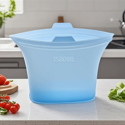 Bom preço. Sacos de armazenamento de alimentos de silicone ecológicos e sustentáveis com selos herméticos, resistência ao calor e fácil limpeza - Ideais para armazenar lanches, sobras, marinar, uso em viagens e ajudar você a economizar on-line