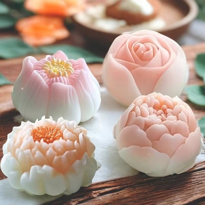 Bom preço. 2 embalagens de peônia silicone moldes para velas resina de sabão Natal branco on-line