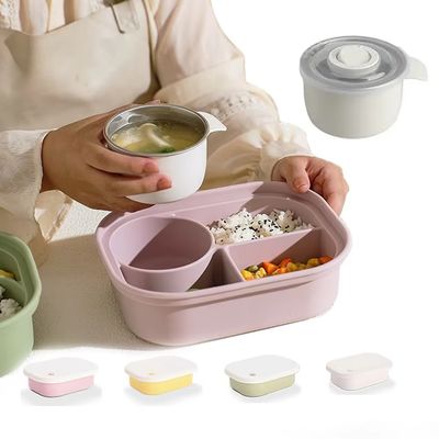Bom preço. Premium Stainless Steel & Silicone Lunch Set For Kids And Families – 4-in-1 Combo With Bento Box, Bottle, Snack Cup, And Animal Cutlery Wholesale on-line