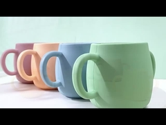 Copo do treinamento do silicone de Cup Food Grade do instrutor do bebê de JY com Anti-gota Straw And Lid BPA-livre