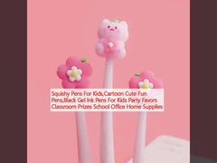 Canetas para crianças, canetas de desenhos animados, canetas de tinta de gel preto para crianças, festas, prémios de sala de aula, escritórios escolares, utensílios domésticos