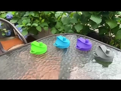 4 embalagens de latas de refrigerante reutilizáveis com palhinhas, tampas de silicone à prova de derramamento para bebidas